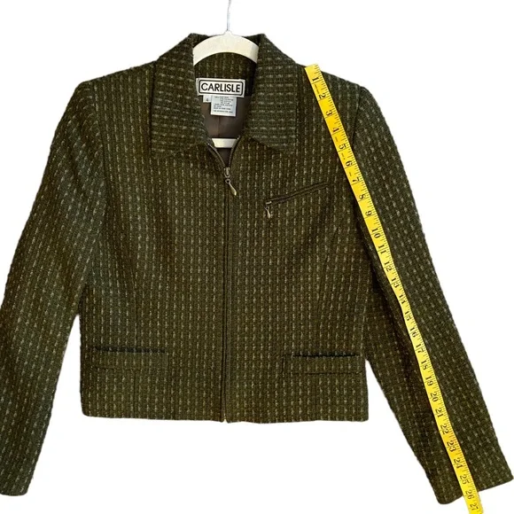 VINTAGE CARLISLE WOOL ZIP JACKET  SZ 4 - Picture 13 of 16